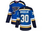 Men Adidas St. Louis Blues #30 Martin Brodeur Blue Home Authentic Stitched NHL Jersey