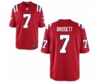 Mens Nike New England Patriots #7 Jacoby Brissett Game Red Alternate NFL Jersey