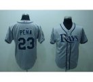 mlb tampa bay rays #23 pena grey(2008 ws patch)