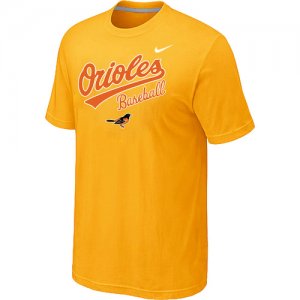 Nike MLB Baltimore orioles 2014 Home Practice T-Shirt - Yellow