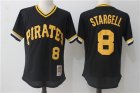 Pirates #8 Willie Stargell Black Cooperstown Collection Mesh Batting Practice Jersey