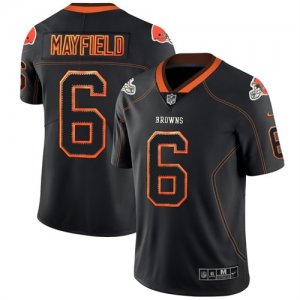 Nike Browns #6 Baker Mayfield Black Shadow Legend Limited Jersey