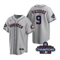 Astros# 9 Christian Vazquez Gray 2022 World Series Champions Cool Base Jersey