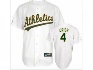 mlb jerseys oakland athletics #4 crisp white