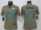 Nike Seahawks #25 Richard Sherman Olive Women Salute To Service Limited Jersey