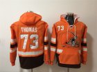 Nike Browns #73 Joe Thomas Orange All Stitched Hooded Sweatshirt