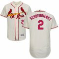 Mens Majestic St. Louis Cardinals #2 Red Schoendienst Cream Flexbase Authentic Collection MLB Jersey
