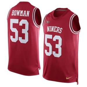 Mens San Francisco 49ers #53 Navorro Bowman Scarlet Player Name & Number Tank Top - å‰¯æœ¬