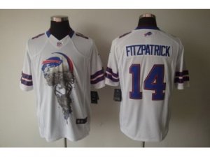 Nike NFL Buffalo Bills #14 Ryan Fitzpatrick White Jerseys(Helmet Tri-Blend Limited)