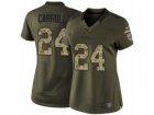 Women Nike Dallas Cowboys #24 Nolan Carroll Limited Green Salute to Service NFL Jersey