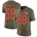 Nike Browns #58 Christian Kirksey Olive Salute To Service Limited Jersey
