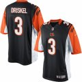 Mens Nike Cincinnati Bengals #3 Jeff Driskel Limited Black Team Color NFL Jersey