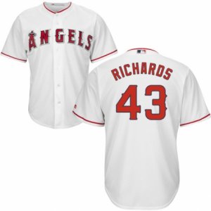 Men\'s Majestic Los Angeles Angels of Anaheim #43 Garrett Richards Replica White Home Cool Base MLB Jersey