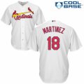 Mens Majestic St. Louis Cardinals #18 Carlos Martinez Authentic White Home Cool Base MLB Jersey