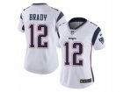 Women Nike New England Patriots #12 Tom Brady Vapor Untouchable Limited White NFL Jersey
