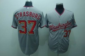 mlb washington nationals #37 strasburg grey[cool base]