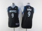 youth nba jerseys minnesota timberwolves #9 rubio black[revolution 30 swingman]