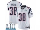 Youth Nike New England Patriots #38 Brandon Bolden White Vapor Untouchable Limited Player Super Bowl LII NFL Jersey