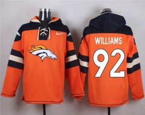 Nike Denver Broncos #92 Sylvester Williams Orange Player Pullover Hoodie