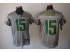 Nike NFL Green Bay Packers #15 Bart Starr Grey Jerseys[Shadow Elite]