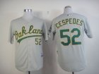 mlb jerseys oakland athletics #52 yoenis cespedes grey