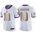 Mens Nike New York Giants #10 Eli Manning White Gold Limited Special Color Rush Jersey