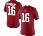 Nike San Francisco 49ers 16 Montana Pride Name & Number T-Shirt Red