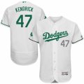 Men's Majestic Los Angeles Dodgers #47 Howie Kendrick White Celtic Flexbase Authentic Collection MLB Jersey