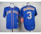 MLB new york mets #3 granderson blue jerseys[number grey]