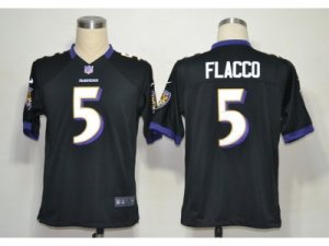 NIKE NFL Baltimore Ravens #5 Joe Flacco Black Game Jerseys