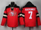 Nike san francisco 49ers #7 colin kaepernick red-bkack[pullover hooded sweatshirt]