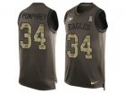 Nike Philadelphia Eagles #34 Donnel Pumphrey Limited Green Salute to Service Tank Top NFL Jersey