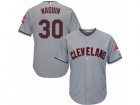 Youth Majestic Cleveland Indians #30 Tyler Naquin Authentic Grey Road Cool Base MLB Jersey