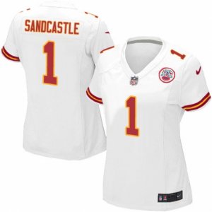 Womens Nike Kansas City Chiefs #1 Leon Sandcastle Limited White NFL Jersey
