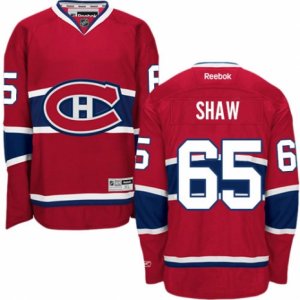 Youth Reebok Montreal Canadiens #65 Andrew Shaw Premier Red Home NHL Jersey