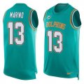 Nike Miami Dolphins #13 Dan Marino Aqua Green Team Color Men Stitched NFL Limited Tank Top Jersey