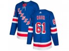 Youth Adidas New York Rangers #61 Rick Nash Royal Blue Home Authentic Stitched NHL Jersey