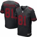 Mens Nike San Francisco 49ers #81 Rod Streater Elite Black NFL Jersey