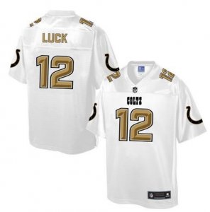 Nike Indianapolis Colts #12 Andrew Luck White Men NFL Pro Line Fashion Game Jersey