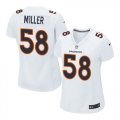 Women Nike Denver Broncos #58 Von Miller White Stitched NFL Game Event Jersey