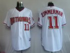 MLB Washington Nationals #11 Zimmerman white