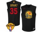 Mens Nike Golden State Warriors #35 Kevin Durant Swingman Black New Fashion 2017 The Finals Patch NBA Jersey