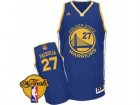 Mens Adidas Golden State Warriors #27 Zaza Pachulia Swingman Royal Blue Road 2017 The Finals Patch NBA Jersey