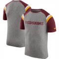 Washington Redskins Enzyme Shoulder Stripe Raglan T-Shirt Heathered Gray