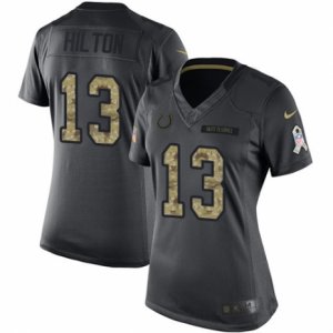 Women\'s Nike Indianapolis Colts #13 T.Y. Hilton Limited Black 2016 Salute to Service NFL Jersey