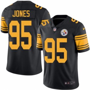 Men Nike Pittsburgh Steelers #95 Jarvis Jones Black Color Rush Limited Jersey