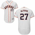Men's Majestic Houston Astros #27 Jose Altuve White Flexbase Authentic Collection MLB Jersey