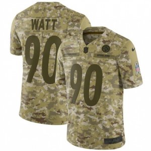 Mens Nike Pittsburgh Steelers #90 T. J. Watt Limited Camo 2018 Salute to Service NFL Jersey