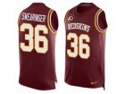 Mens Nike Washington Redskins #36 D.J. Swearinger Limited Red Player Name & Number Tank Top NFL Jersey