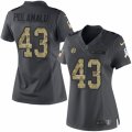 Women's Nike Pittsburgh Steelers #43 Troy Polamalu Limited Black 2016 Salute to Service NFL Jersey